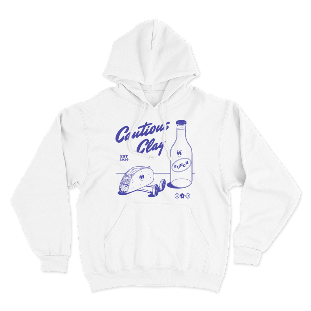 Cautious Clay Tacos & Punch White Hoodie